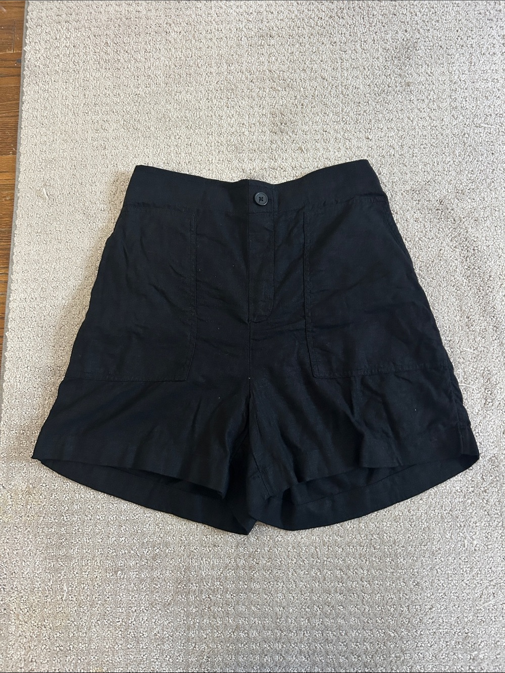 LOFT outlet Women’s High waisted Linen  Black Shorts Small
